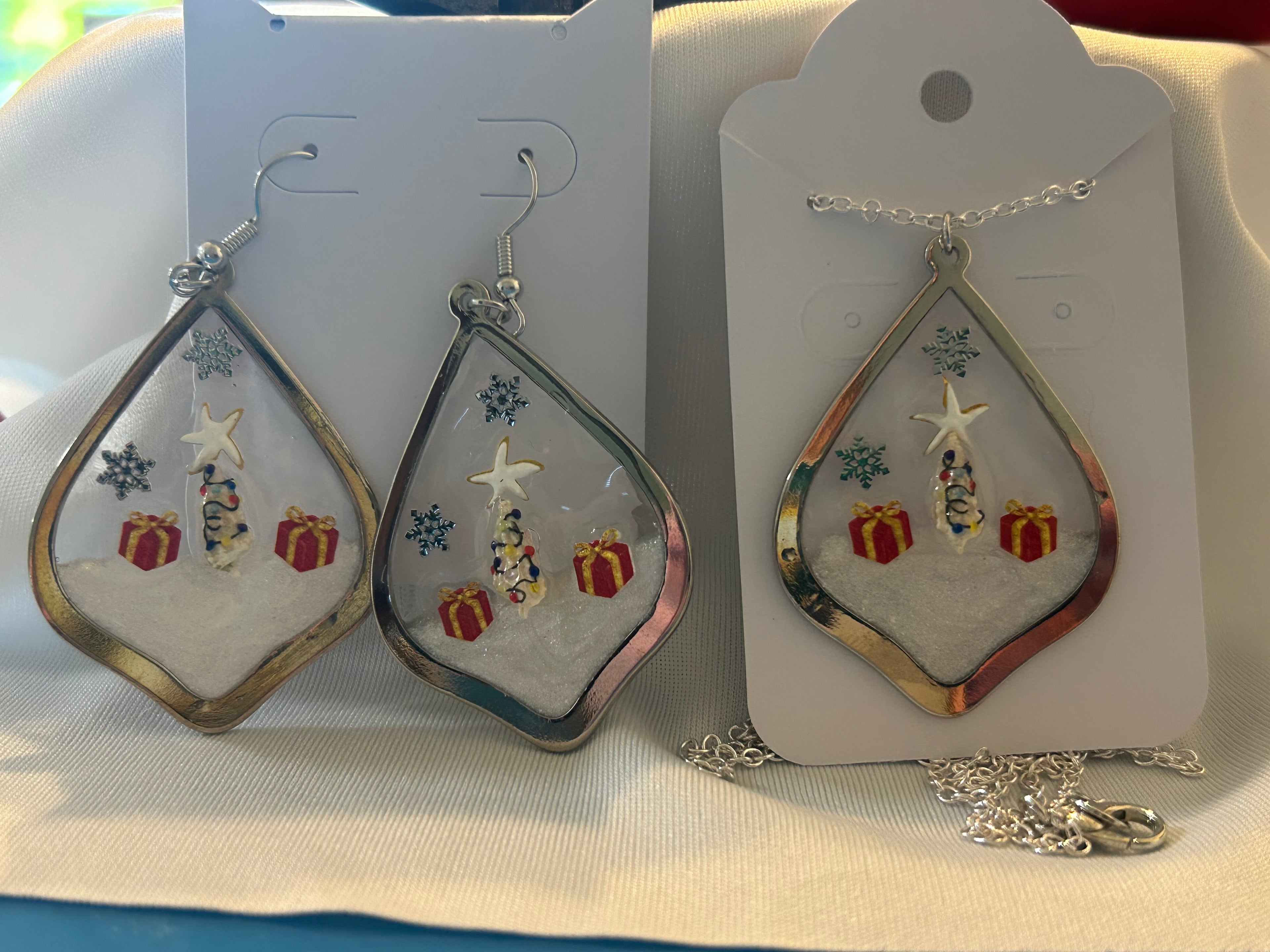 Coastal Christmas Tree Jewelry Set