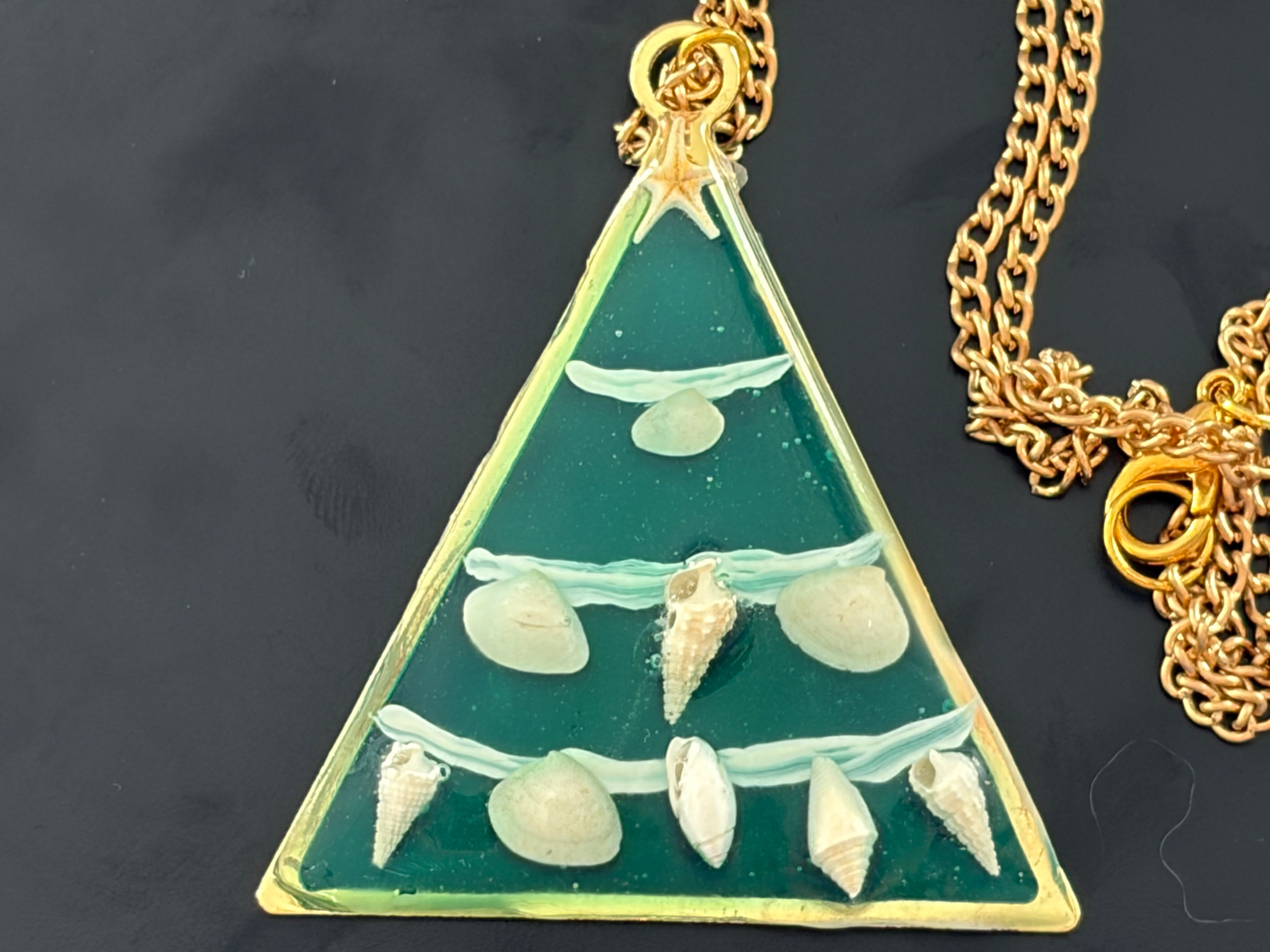Seaside Christmas Tree Necklace