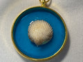 Ocean Blue Round Seashell Necklace