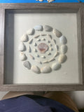 Coastal Seashell Spiral Shadow Box Wall Art
