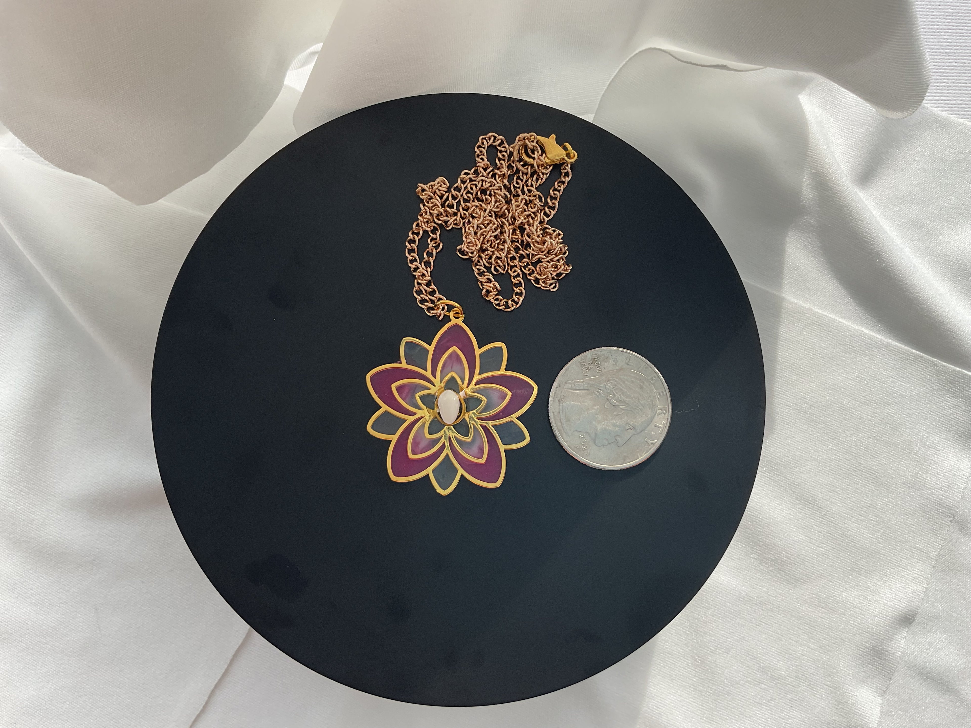 Lavender Bloom Pendant Necklace