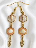 Golden Coastal Shell Drop Earrings