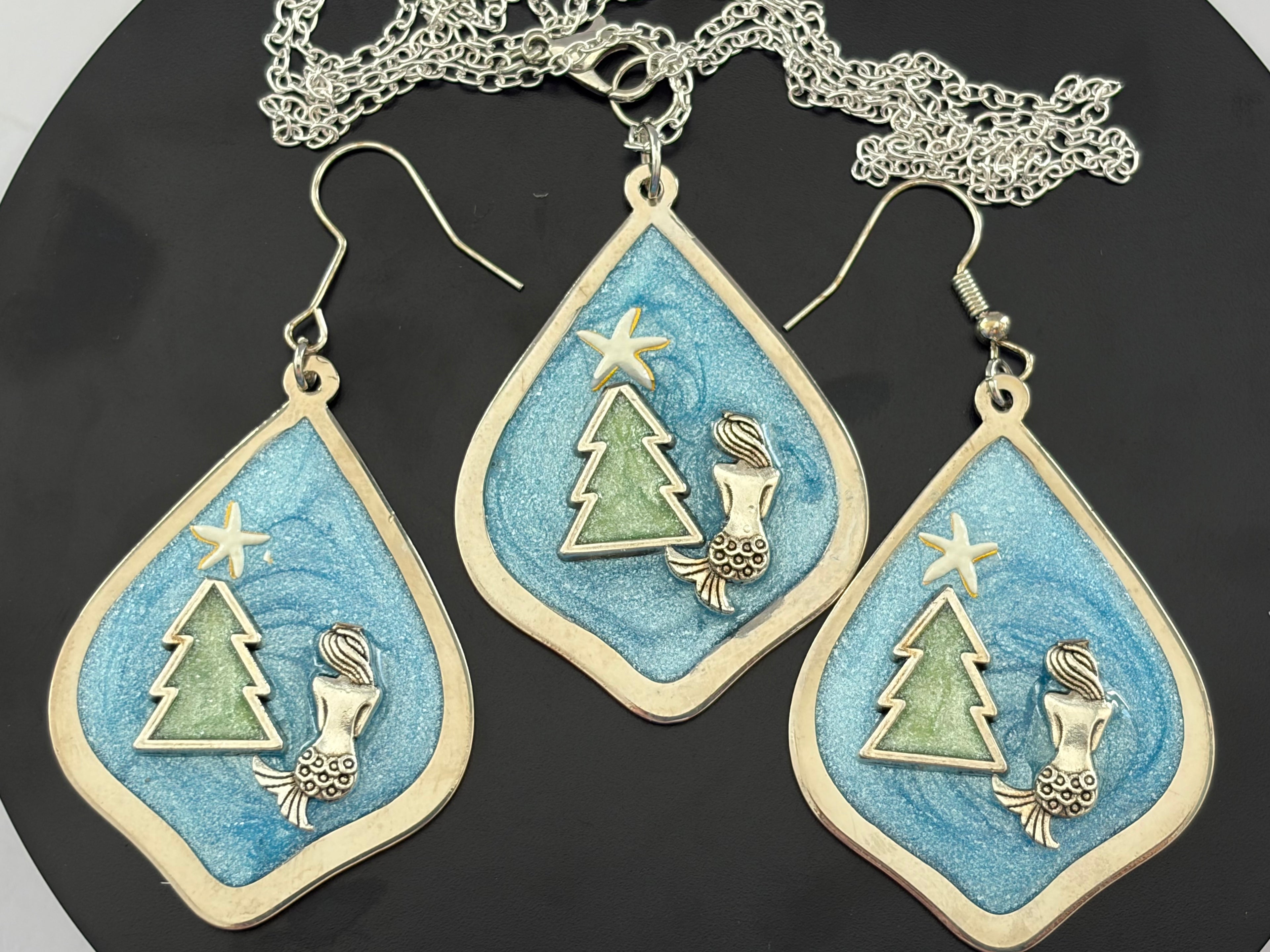 Mermaid Christmas Wishes Jewelry Set