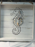 Seashell Seahorse Wall Art