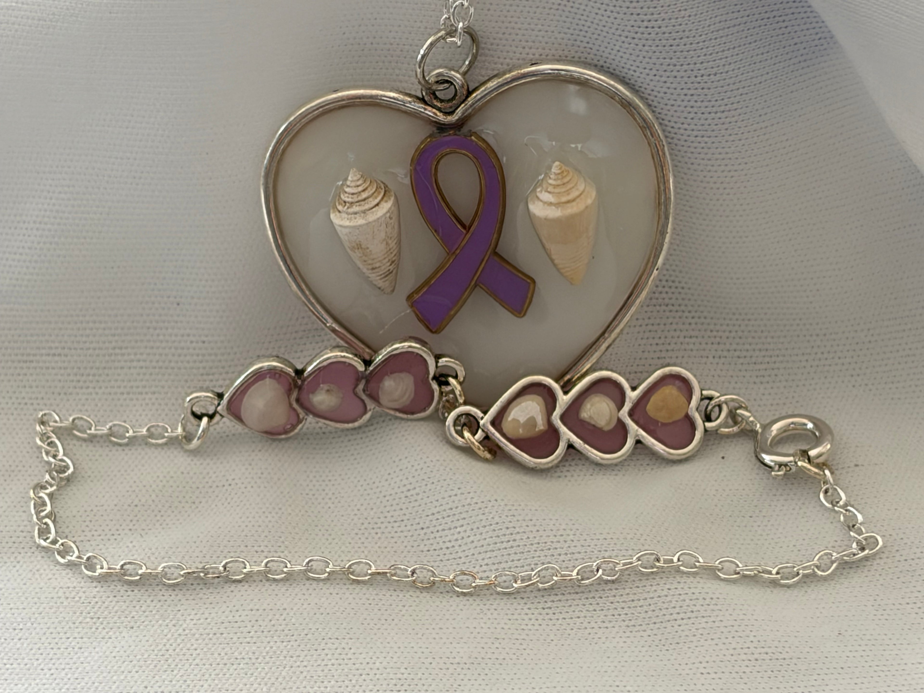 Violet Strength- Dark Purple Ribbon Awareness Set