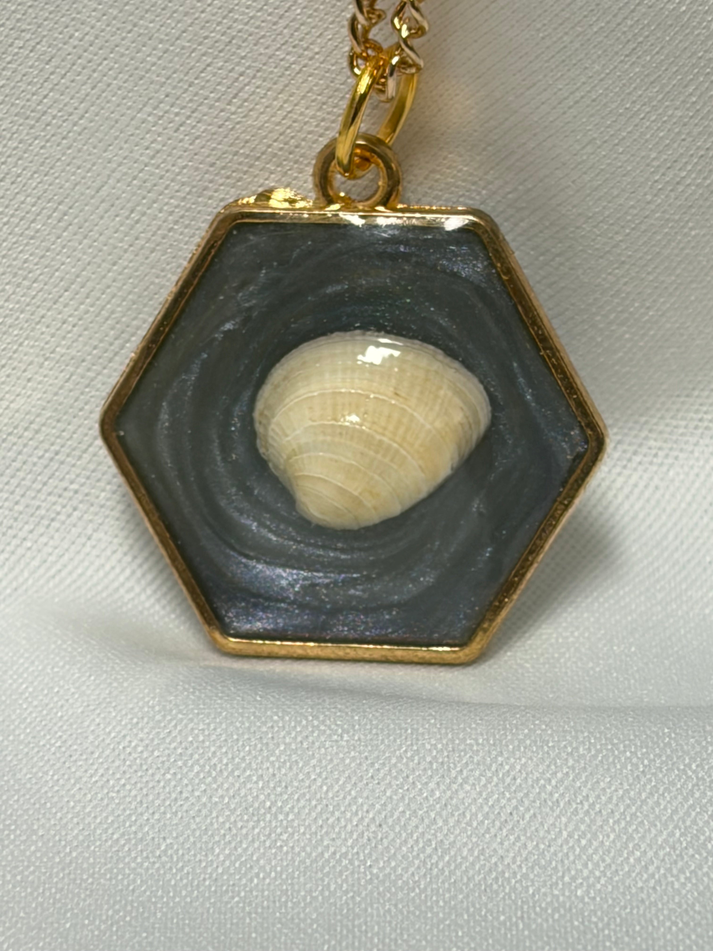 Midnight Cove Hexagon Necklace