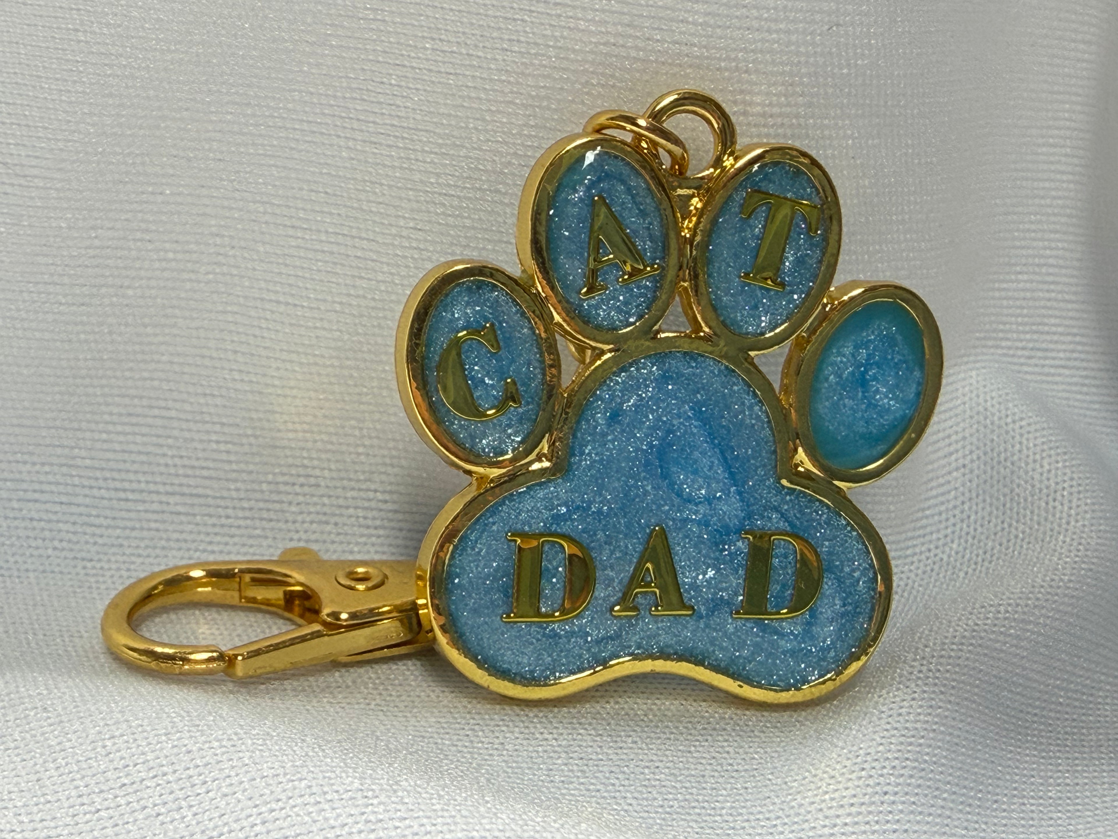 Cat Parent Paw Print Keychain Collection