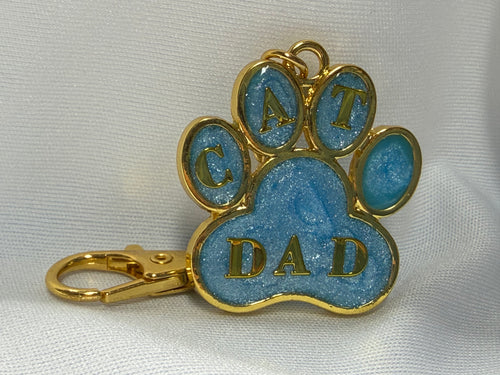 Cat Parent Paw Print Keychain Collection