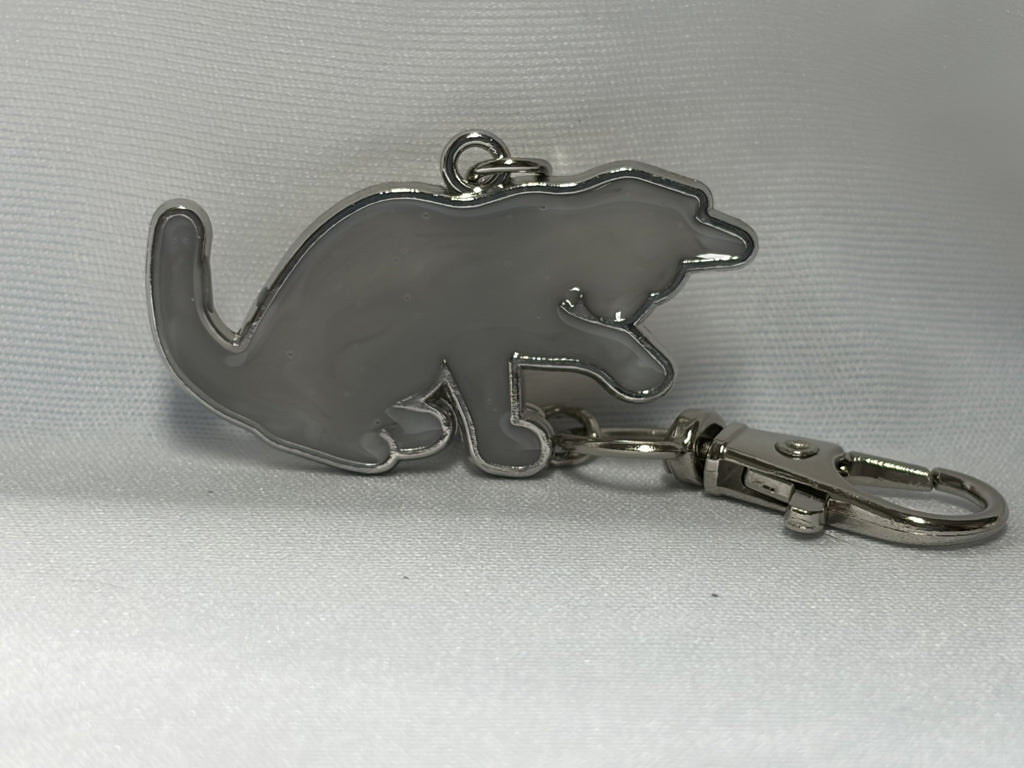 Personalized Cat Licking Paw Keychain