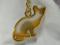 Personalized Sitting Cat Keychain