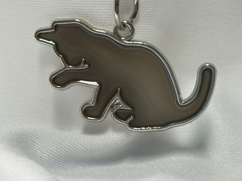 Personalized Cat Licking Paw Keychain