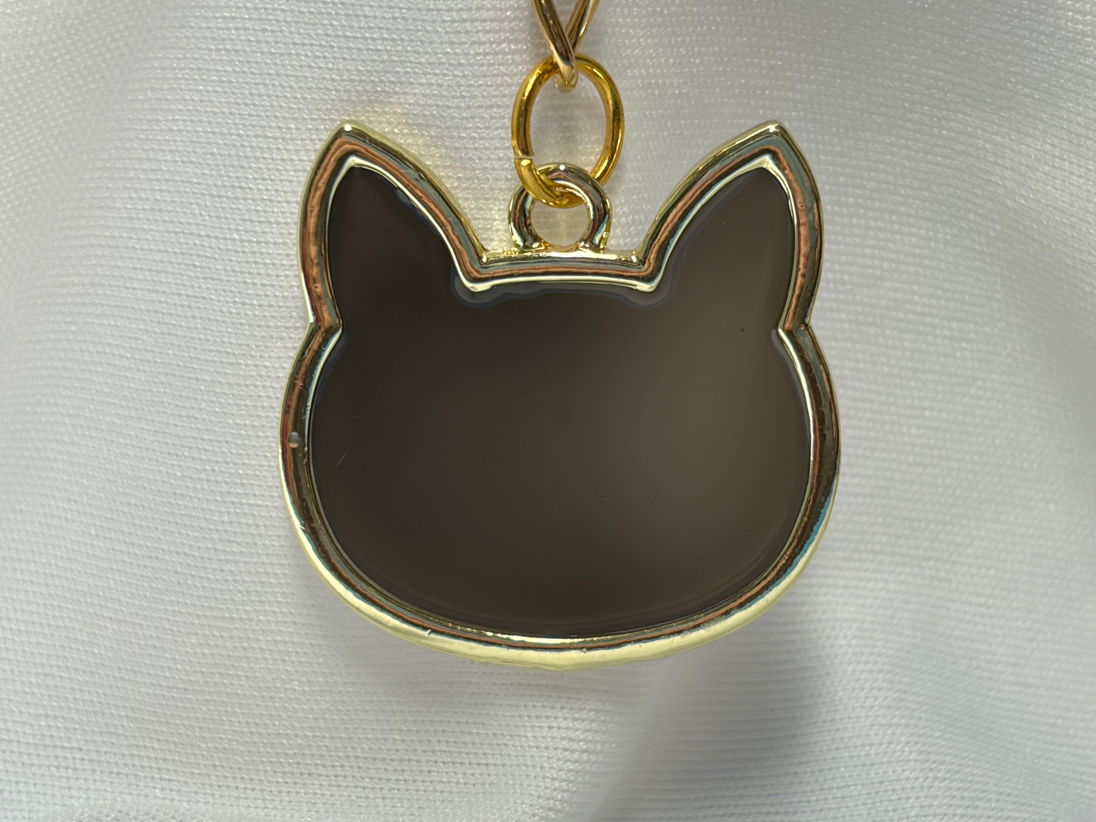 Personalized Cat Head Silhouette Keychain
