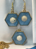 Golden Ocean Pearl Shell Jewelry Set