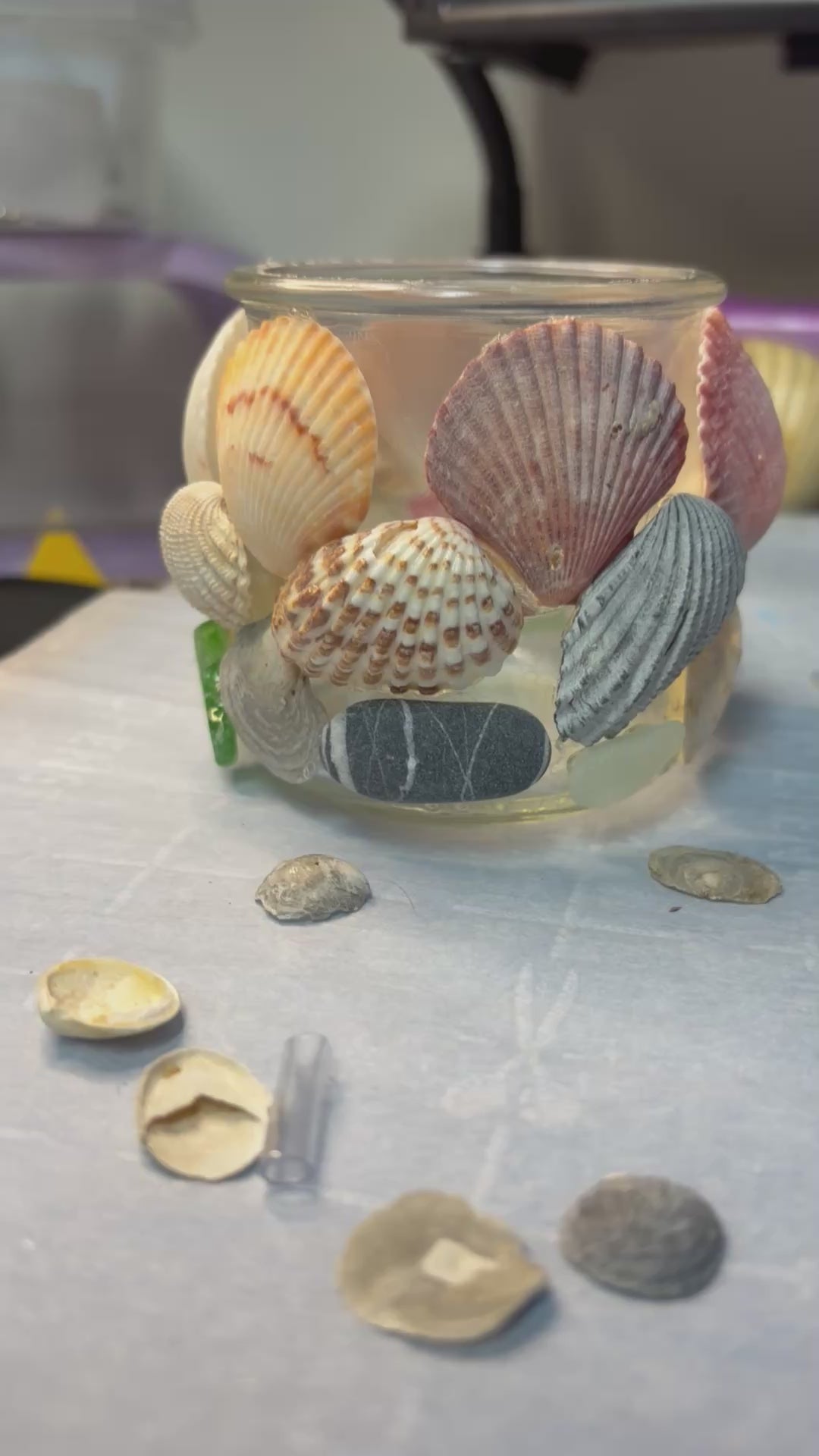 Seaside Glow Seashell Candle Holder
