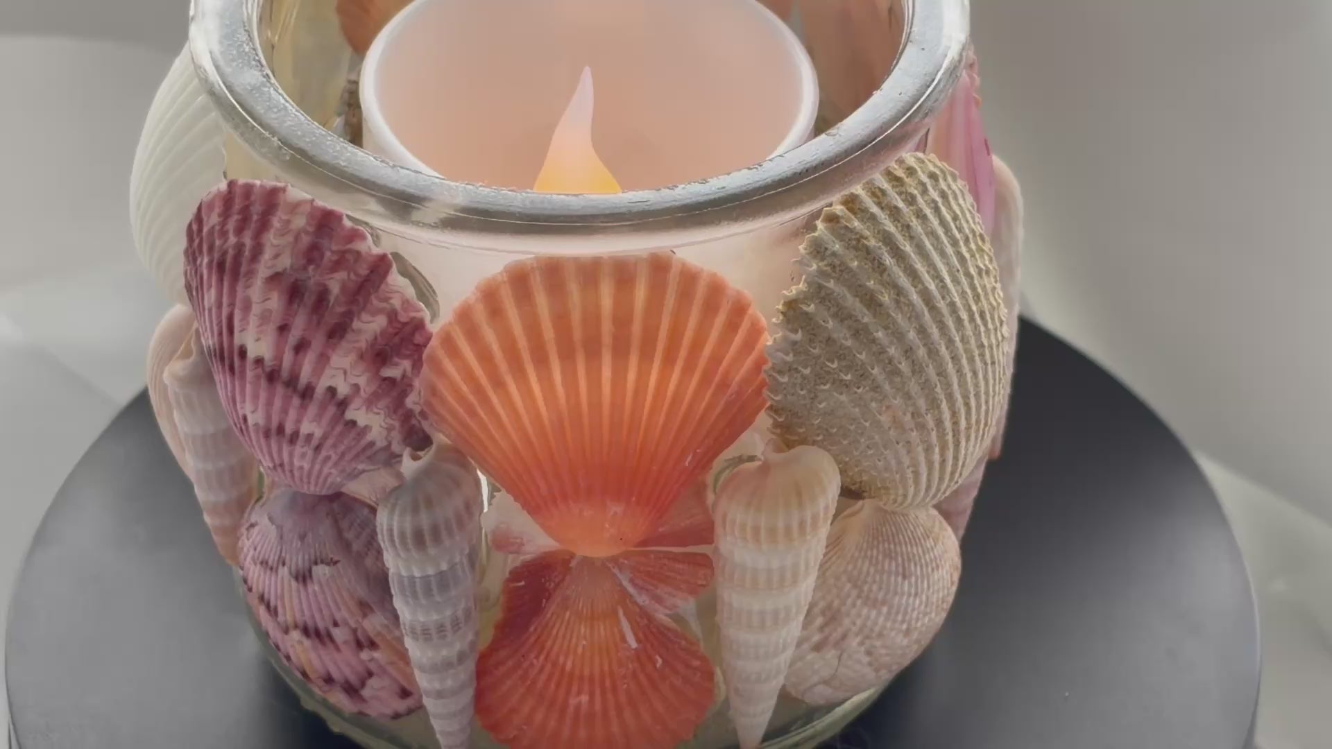 Seaside Glow Seashell Candle Holder